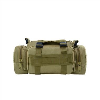 Khaki Tactical Camping Portable Large Capacity Backpack Tote Bag For Travelling