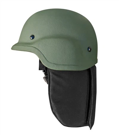 Olive Green Aramid PASGT Ballistic Helmet With Neck Guard